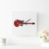 Horloge Carrée Basse guitare (Maison)