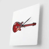 Horloge Carrée Basse guitare (Angle)