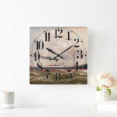 Horloge Carrée Bateau à vapeur Louise 1800 (Maison)