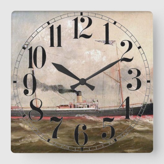 Horloge Carrée Bateau à vapeur Louise 1800 (Recto)