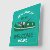 Horloge Carrée Bateau - Accessoires - Cadeaux de bateau à canal (Angle)