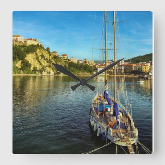 Horloge Carrée Bateau approchant le rivage | Agropoli (Recto)