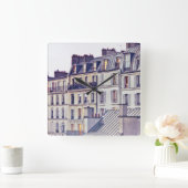 Horloge Carrée Bâtiment de dessus de toit de l'architecture | de (Maison)