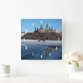 Horloge Carrée Bâtiments du Parlement du Canada Vue depuis la riv (Maison)
