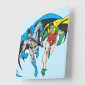 Horloge Carrée Batman & Robin (Angle)