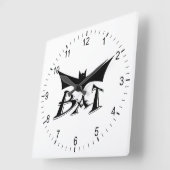 Horloge Carrée Batte volante (Angle)