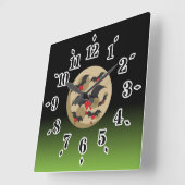 Horloge Carrée Battes Vampire de Ketchup (Angle)