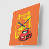 Horloge Carrée Batwheel™ Redbird - Le Racecar (Angle)