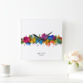 Horloge Carrée Bay City Michigan Skyline (Maison)