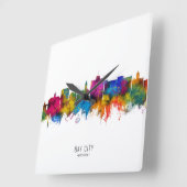 Horloge Carrée Bay City Michigan Skyline (Angle)