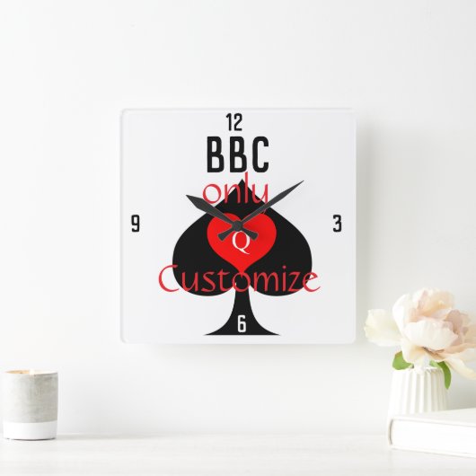 Horloge Carrée BBC Seule pique lame signe Thunder_Cove (Maison)