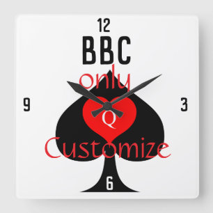 Horloge Carrée BBC Seule pique lame signe Thunder_Cove
