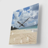 Horloge Carrée Beach clock (Angle)