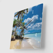 Horloge Carrée Beach Ocean Photo 168 (Angle)