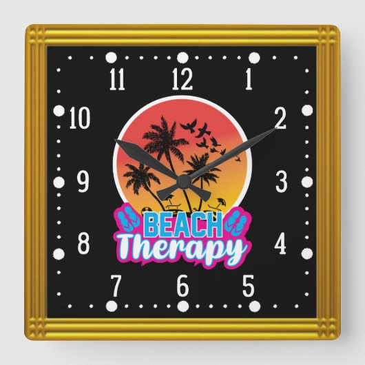 Horloge Carrée Beach Therapy-18920 (Recto)