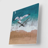 Horloge Carrée Beach Vibes (Angle)