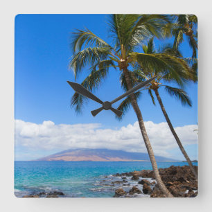 Horloge Carrée Beaches tropicales Maui Hawaii