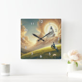 Horloge Carrée Beau Dieu Qui Regarde Son Enfant (Maison)