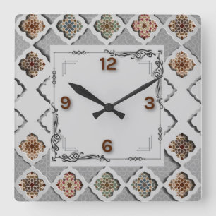 Horloge Carrée Beau etno