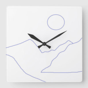 Horloge Carrée beau paysage art