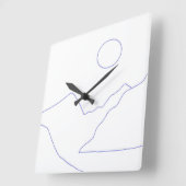 Horloge Carrée beau paysage art (Angle)