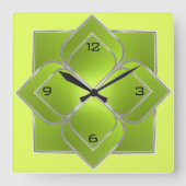 Horloge Carrée Beau vert (Recto)