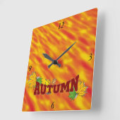 Horloge Carrée Beauté d'automne - (Angle)
