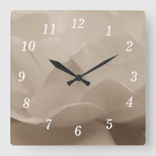 Horloge Carrée Beauté D'Un Mur Sepia Rose