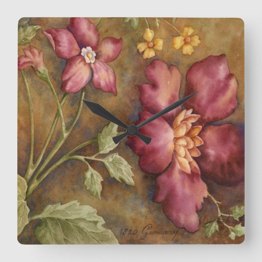 Horloge Carrée Beautés antiques II (Recto)