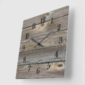 Horloge Carrée Beautiful authentic looking wood impression horizo (Angle)