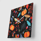 Horloge Carrée Beautiful Autumn Pattern (Angle)