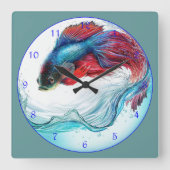 Horloge Carrée Beautiful Betta (Recto)