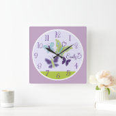 Horloge Carrée Beautiful Butterflies (Maison)