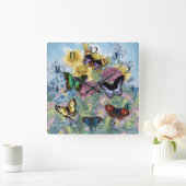 Horloge Carrée "Beautiful Butterflies" Clock (Maison)