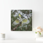 Horloge Carrée Beautiful Cockatoo Bird Parrot (Maison)