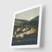 Horloge Carrée Beautiful Irish Countryside Clock (Angle)