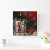 Horloge Carrée Beautiful Photo Clock on Piano Keys (Maison)
