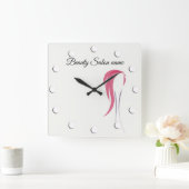 Horloge Carrée Beauty Salon customizable (Maison)