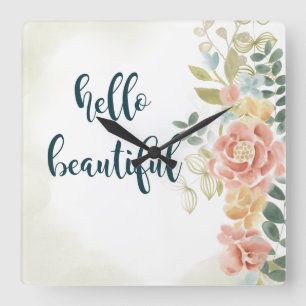 Horloge Carrée Bébé fille I