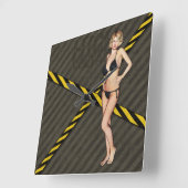 Horloge Carrée Bébé industriel de bikini (Angle)