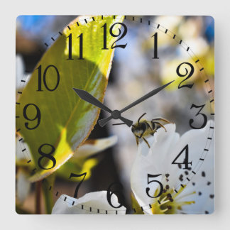 Horloge Carrée Bee Art Wall Clock