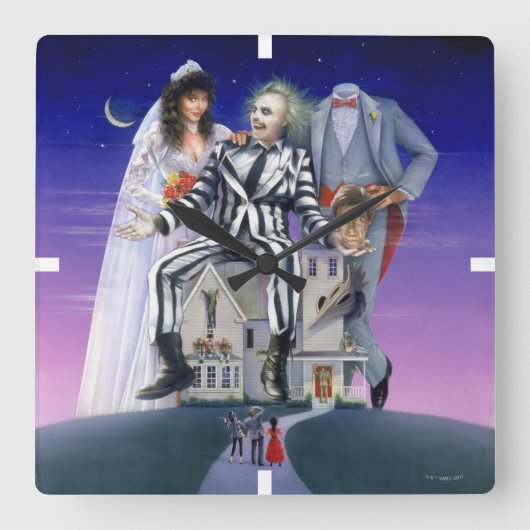 Horloge Carrée Beetlejus | Affiche théâtrale (Recto)