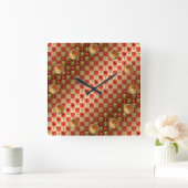 Horloge Carrée Bélier & Rat de Bois (Maison)