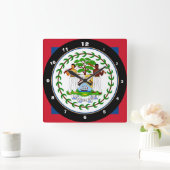 Horloge Carrée Belize Flag & Belize trendy fashion /design clock (Maison)
