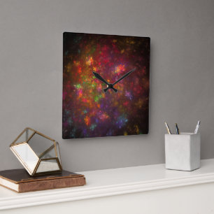 Horloge Carrée Belle abstraction