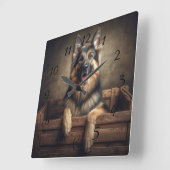 Horloge Carrée Belle allemande Shepard (Angle)