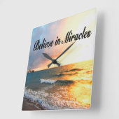 HORLOGE CARRÉE BELLE CROYANCE EN MIRACLES SCELER DESIGN (Angle)