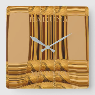 Horloge Carrée Belle et adorable girafe sauvage kenyane