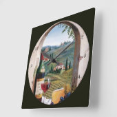 Horloge Carrée Belle région viticole (Angle)