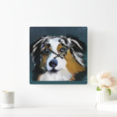 HORLOGE CARRÉE BERGER AUSTRALIEN (Maison)